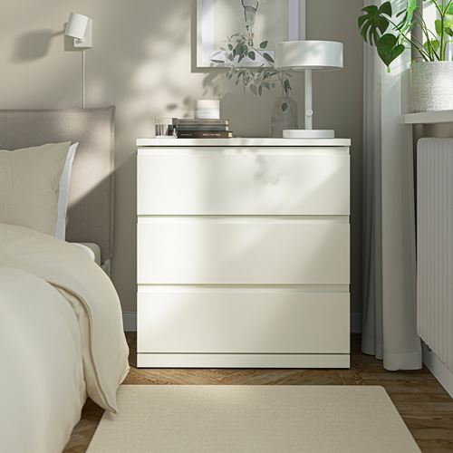 IKEA - STORKLINTA, 3 çekmeceli şifonyer, beyaz, 70x50x75 cm
