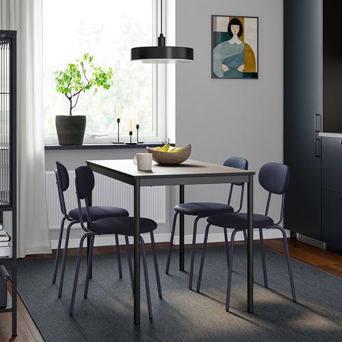 IKEA - SANDSBERG, upholstered chair, dark blue-Remmarn dark blue