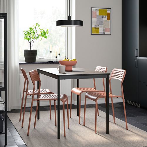 IKEA - SANDSBERG, plastic chair, red-brown