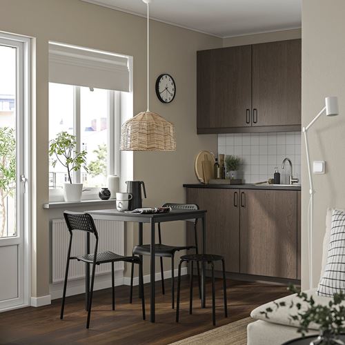 IKEA - SANDSBERG, plastik sandalye, siyah