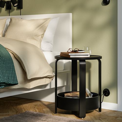 IKEA - BORGEBY, side table, black, 46 cm