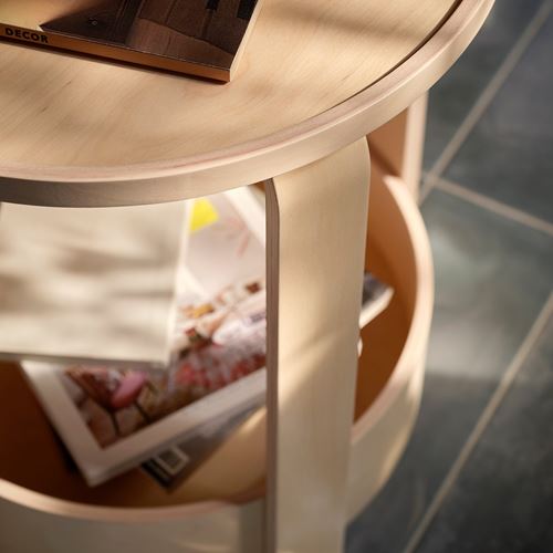 IKEA - BORGEBY, yan sehpa, huş kaplama, 46 cm