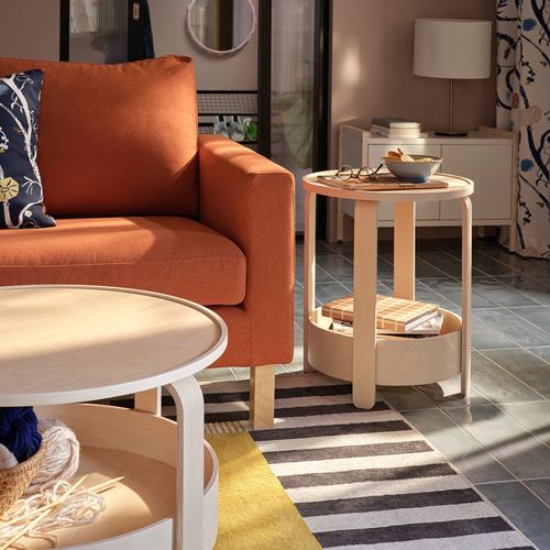 IKEA - BORGEBY, yan sehpa, huş kaplama, 46 cm