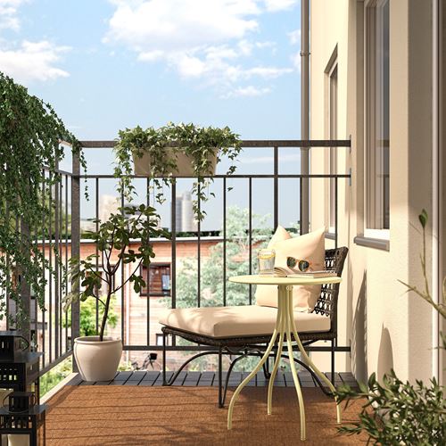 IKEA - TANEBRO, yan sehpa, uçuk sarı, 46 cm