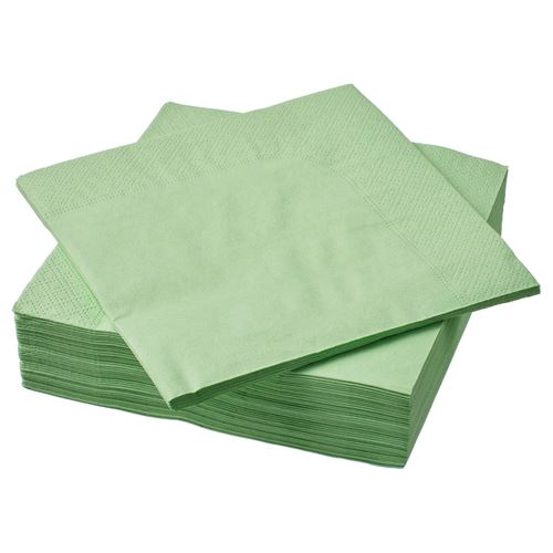 IKEA - FANTASTISK, paper napkin, light green, 33x33 cm