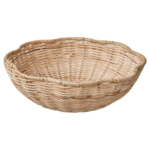 IKEA - SMÖRFISK, bin for bread, rattan, 27x8 cm