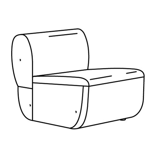 IKEA - LILLESATER, seat section, Axvall off-white