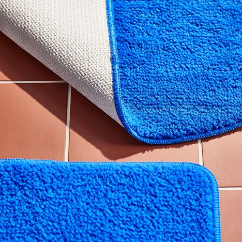 IKEA - BERGVATTNET, bath mat, blue, 60x60 cm