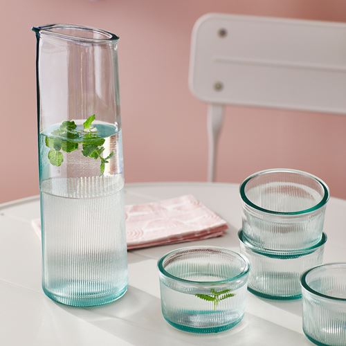 IKEA - BERGVATTNET, bardak seti, buz mavisi, 19 cl