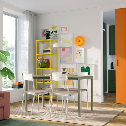 IKEA - BUSLATT, sandalye, beyaz-çam