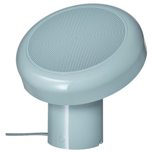 IKEA - BLOMPRAKT, bluetooth hoparlörlü lamba, açık mavi, 22 cm