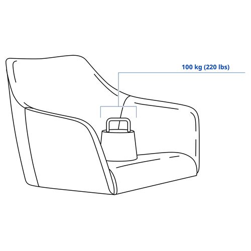 IKEA - TOSSBERG, office chair seat shell, Gunnared beige