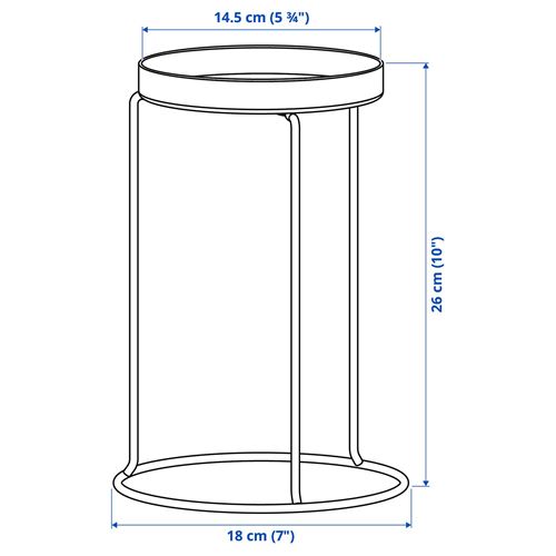 IKEA - LANGNABB, çiçeklik, beyaz, 26 cm