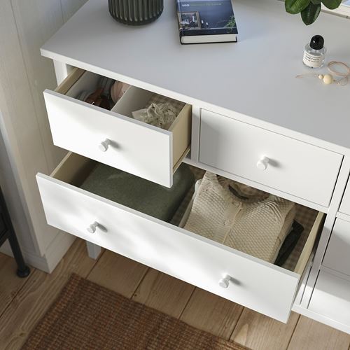IKEA - GULLABERG, chest of 8 drawers, white, 168x48x100 cm