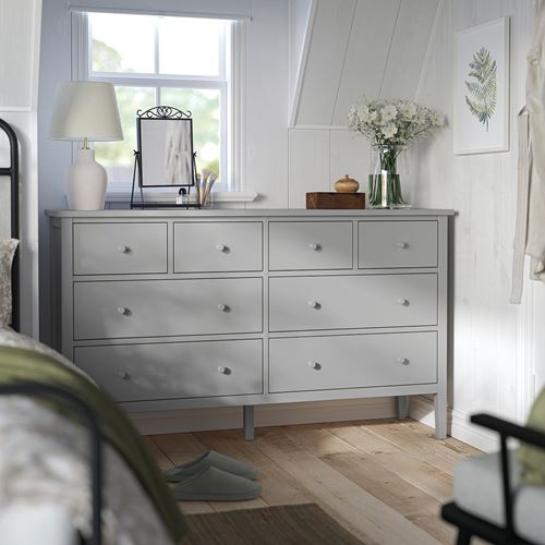 IKEA - GULLABERG, 8 çekmeceli şifonyer, gri, 168x48x100 cm