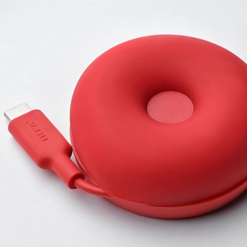 IKEA - VASTMARKE, kablosuz şarj aleti, kırmızı, 7x6x3 cm