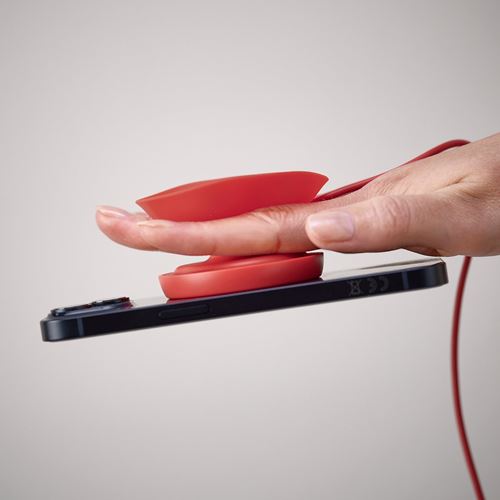 IKEA - VASTMARKE, kablosuz şarj aleti, kırmızı, 7x6x3 cm