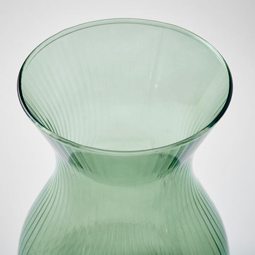 IKEA - ROSENMAS, glass vase, green, 18 cm