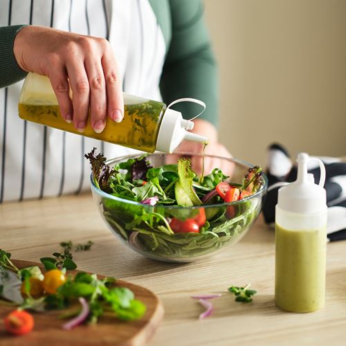 IKEA - GRILLTIDER, sos şişesi, beyaz-şeffaf, 330 ml