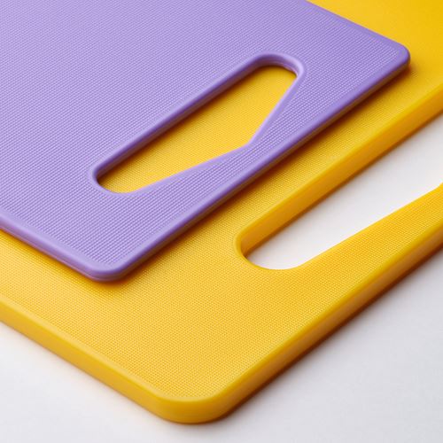 IKEA - BERGTUNGA, chopping board, bright yellow-lilac