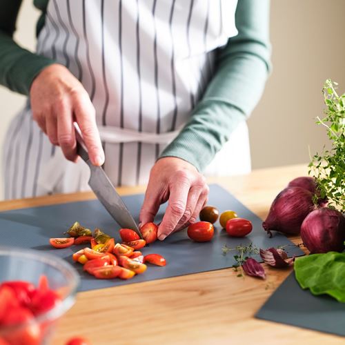 IKEA - FINFÖRDELA, chopping board, dark green-grey turquoise, 28x36 cm