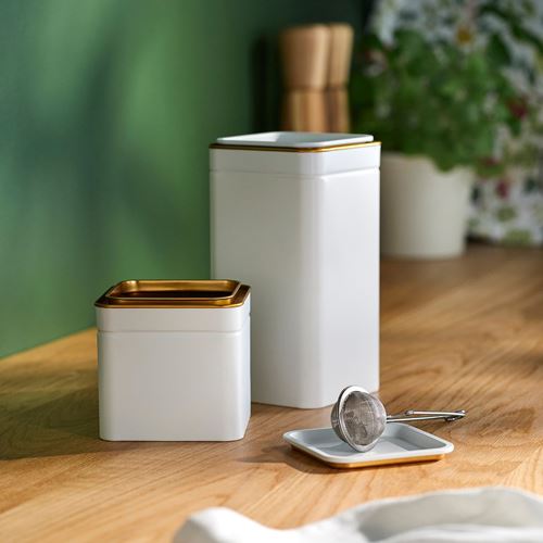 IKEA - BLOMNING, food storage box, off white, 10x10x10 cm