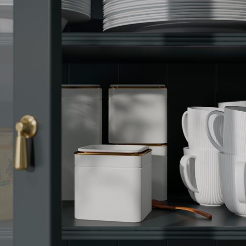 IKEA - BLOMNING, food storage box, off white, 10x10x10 cm