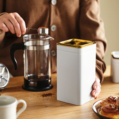 IKEA - BLOMNING, gıda saklama kutusu, kırık beyaz, 10x10x20 cm