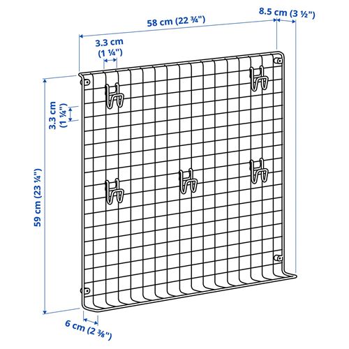 IKEA - GREJIG, çok amaçlı duvar paneli, gri, 58x59 cm