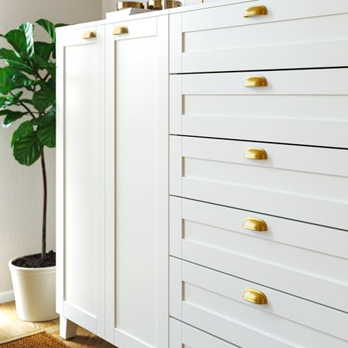 IKEA - ENERYDA, kulp, pirinç rengi, 89 mm