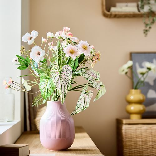 IKEA - SMYCKA, artificial bouquet, pink/white, 60 cm