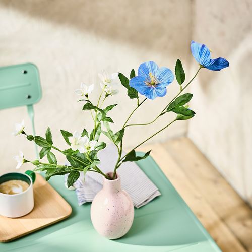 IKEA - SMYCKA, yapay çiçek, mavi, 57 cm