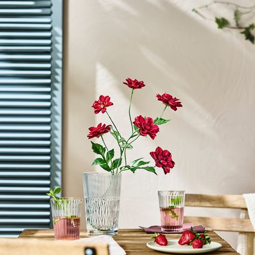IKEA - SMYCKA, artificial flower, dark pink, 66 cm