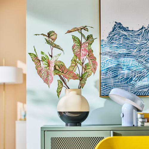 IKEA - SMYCKA, yapay çiçek, yeşil-pembe, 72 cm