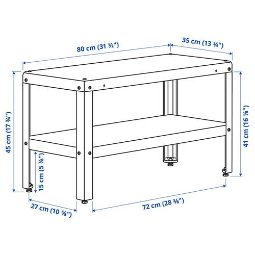 IKEA - KOLBJÖRN, dış mekan raf ünitesi, bej, 80x45 cm