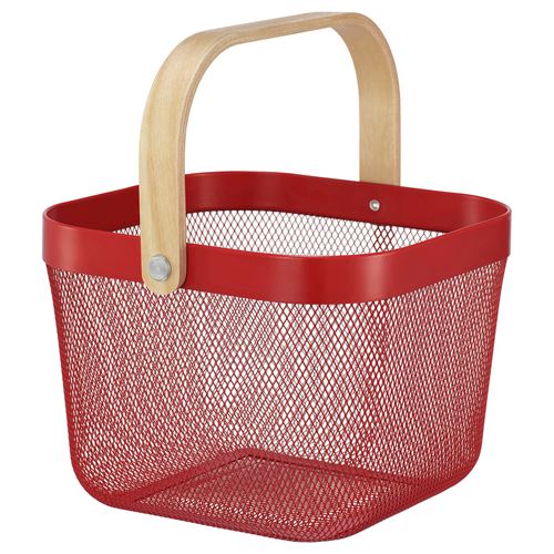 IKEA - RISATORP, sepet, kırmızı, 25x26x18 cm