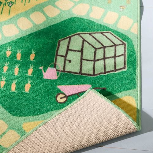 IKEA - HUSSPARV, kids rug, green, 100x133 cm