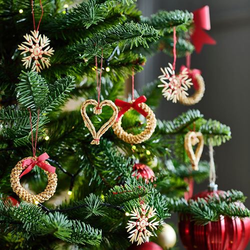IKEA - VINTERFINT, tree ornament, straw