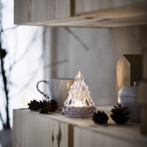IKEA - VINTERFINT, dekoratif aydınlatma, şeffaf, 11 cm