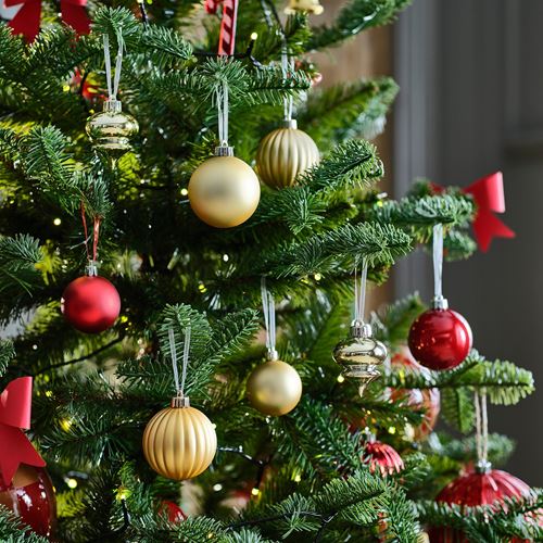 IKEA - VINTERFINT, tree ornament, red/gold-colour