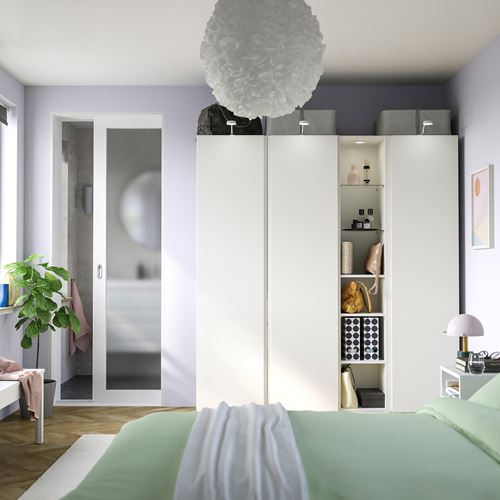 IKEA - PAX/VIKANES, PAX wardrobe, white, 185x60x201 cm