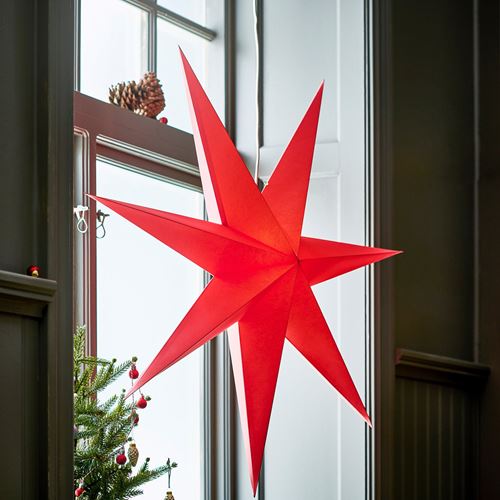 IKEA - STRALA, abajur başlığı, kırmızı, 90 cm