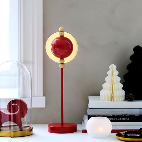 IKEA - STRALA, LED'li dekoratif aydınlatma, kırmızı, 39 cm