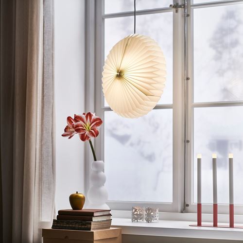 IKEA - STRALA, abajur başlığı, beyaz, 42 cm