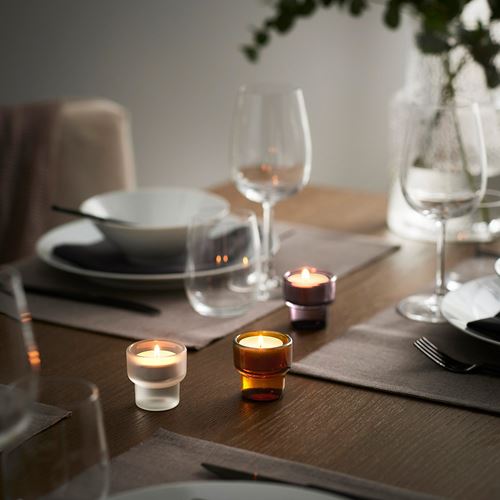 IKEA - LADUSVALA, tealight mumluk, çok renkli, 5.5 cm