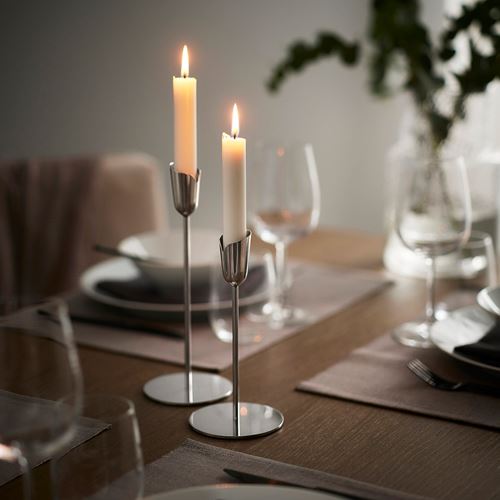IKEA - PRAKTAND, candlestick, stainless steel