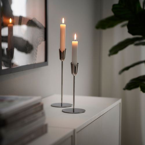 IKEA - PRAKTAND, candlestick, stainless steel