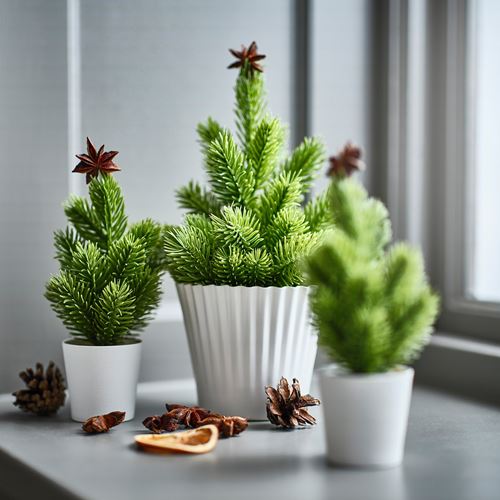 IKEA - VINTERFINT, artificial plant, green, 6 cm