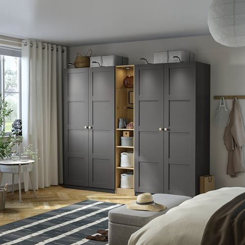 IKEA - PAX, PAX ek orta ünite, meşe görünümlü, 35x35x201 cm