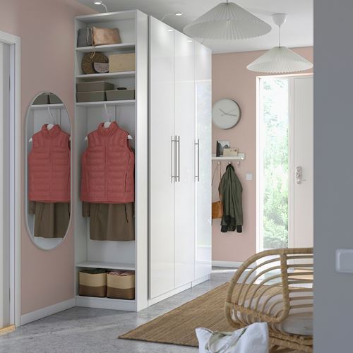 IKEA - PAX/FARDAL, PAX wardrobe, white-high-gloss, 170x60x236 cm